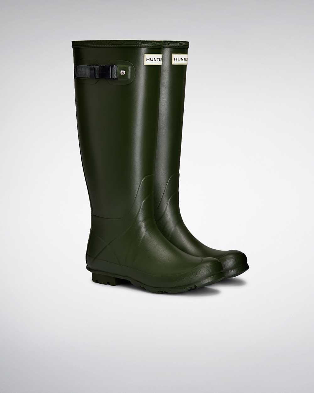 Hunter Norris Field Neoprene Lined Women's Rain Boots NZ-12095H Green